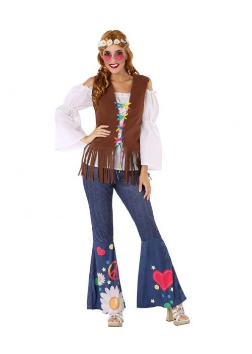 Comprar Disfraz de Hippie Marron - Hippie para Mujer