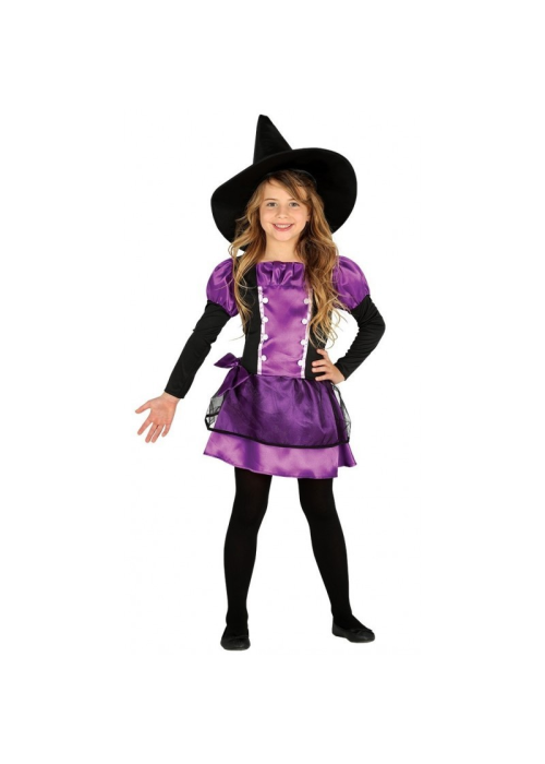 Disfraz de Bruja Morada Tul Infantil - Disfraces de Halloween Infantiles