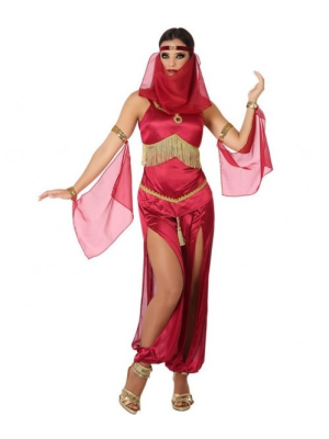 Disfraz de Bailarina Arabe Burdeos - Disfraces de Arabe para Mujer