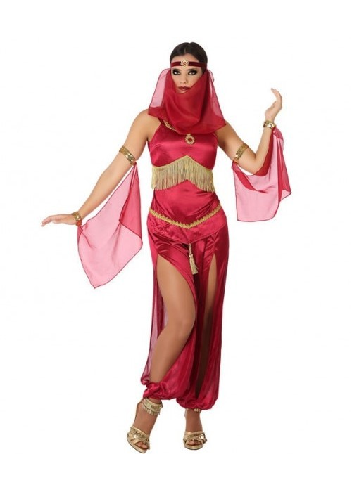 Disfraz de Bailarina Arabe Burdeos - Disfraces de Arabe para Mujer