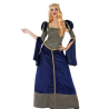 Disfraz de Reina Medieval Azul - Disfraces Medievales para Mujer