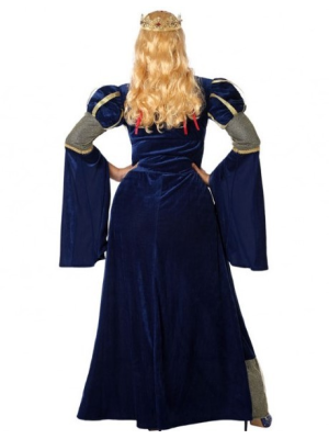 Disfraz de Reina Medieval Azul - Disfraces Medievales para Mujer