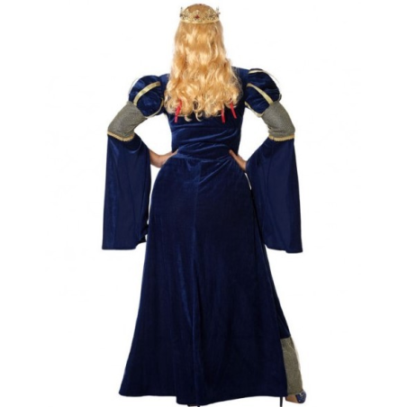 Disfraz de Reina Medieval Azul - Disfraces Medievales para Mujer