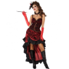 Disfraz de Can Can Burdeos - Disfraces de Cabaret para Mujer