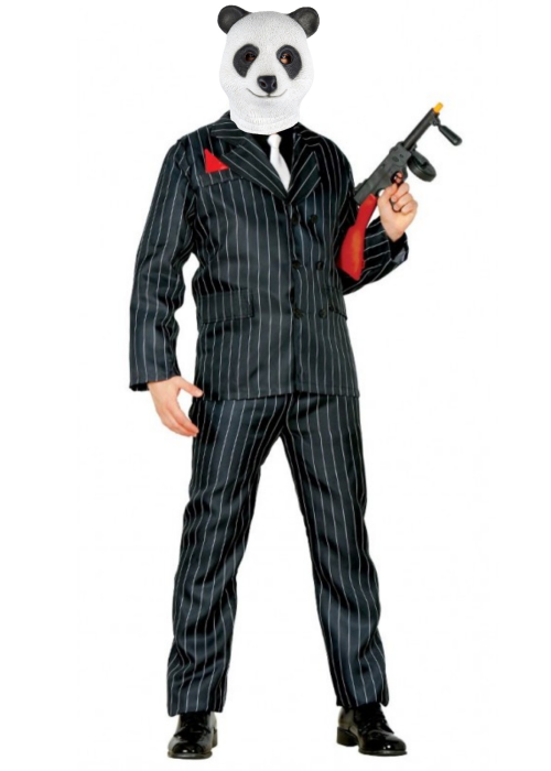 Disfraz de Mafioso Panda - Disfraces Halloween Hombre