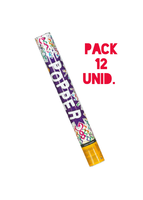 Pack de 12 canons de confeti 40 cm