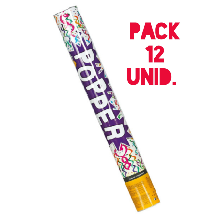 Pack 12 kanoiak confetti 40cm