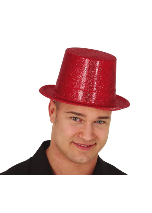 Top Hat Purpurina Gorria