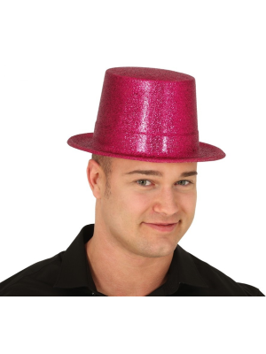 Chistera Purpurina Fucsia - Sombreros