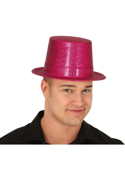 Top Hat Purpurina Vermella