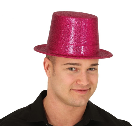 Top Hat Purpurina Vermella