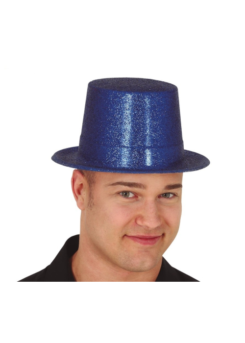Chistera Purpurina Azul - Sombreros