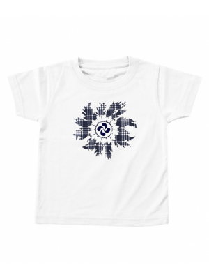 Camiseta Eguzkilore Lauburu  de cuadrosBebe