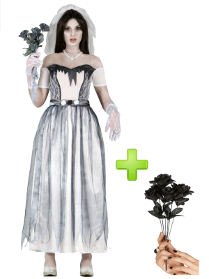 Disfraz de Novia Cadaver con ramo - Disfraces Halloween - HALLOWEEN
