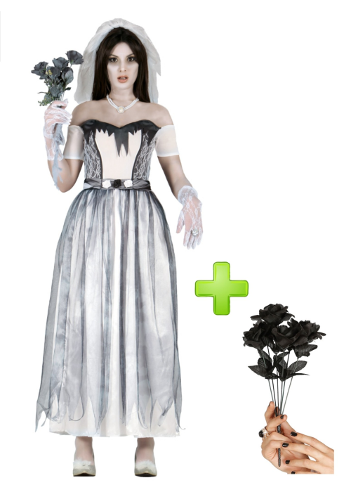 Disfraz de Novia Cadaver con ramo - Disfraces Halloween - HALLOWEEN