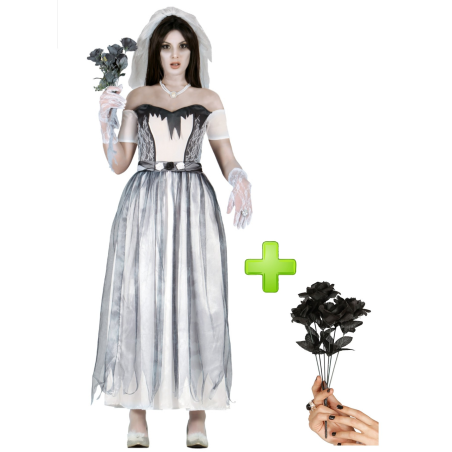 Disfraz de Novia Cadaver con ramo - Disfraces Halloween - HALLOWEEN