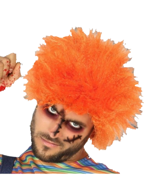 Peluca Despeinada Naranja - Complementos de Muñeco Diabolico