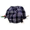 Cubrepañal de Cuadros con Puntilla - Trajes Vascos Bebe