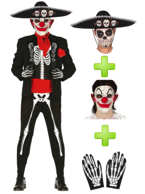 Disfraz de Catrino Payaso - Disfraces Halloween - Packs Disfraces Halloween