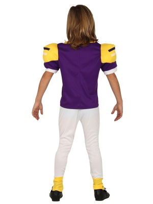 Disfraz de Quarterback Morado Infantil - Disfraces de Deportes