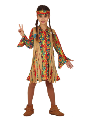 Disfraz de Hippie Flower Flecos Niña - Disfraces años 60-70 (Hippies)
