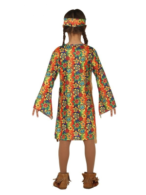 Disfraz de Hippie Flower Flecos Niña - Disfraces años 60-70 (Hippies)