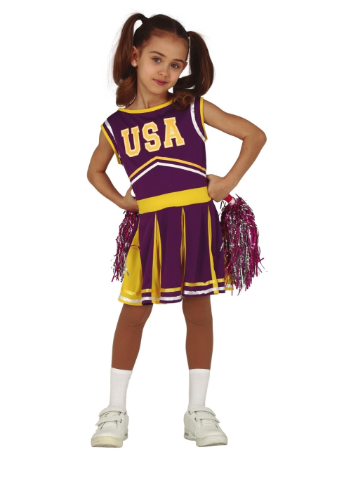 Disfraz de Animadora Morada Infantil - Disfraces de Deportes
