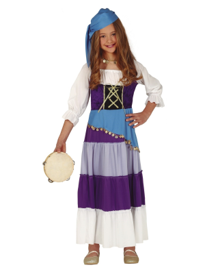 Disfraz de Zingara Morada Infantil - Disfraces de Circo