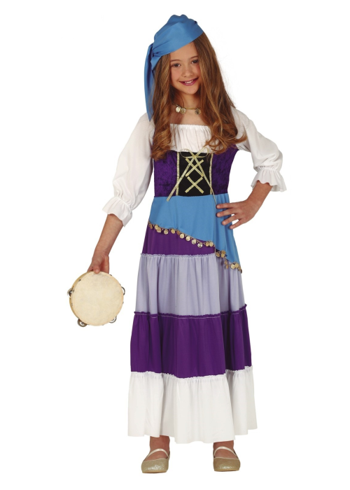 Disfraz de Zingara Morada Infantil - Disfraces de Circo
