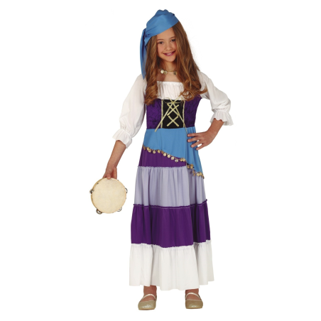 Disfraz de Zingara Morada Infantil - Disfraces de Circo