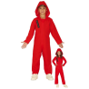 Disfraz de Convicto Rojo con Capucha Infantil - Disfraces de El Juego Del Calamar
