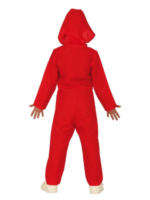 Disfraz de Convicto Rojo con Capucha Infantil - Disfraces de El Juego Del Calamar