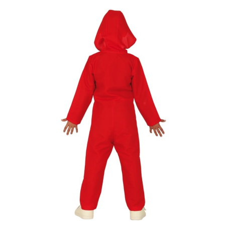 Disfraz de Convicto Rojo con Capucha Infantil - Disfraces de El Juego Del Calamar
