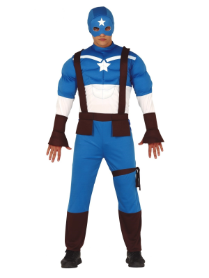 Disfraz de Capitan Star Musculoso - Disfraces de Superheroes para Hombre