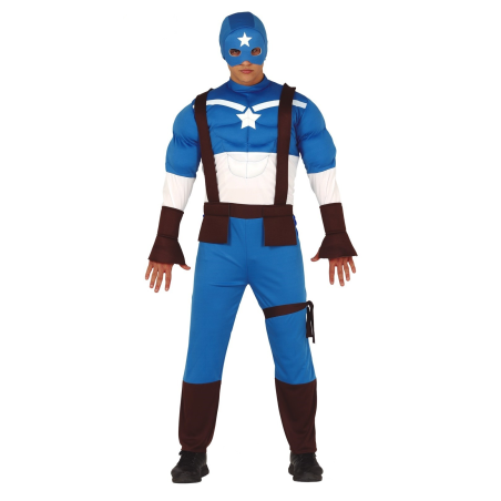 Disfraz de Capitan Star Musculoso - Disfraces de Superheroes para Hombre