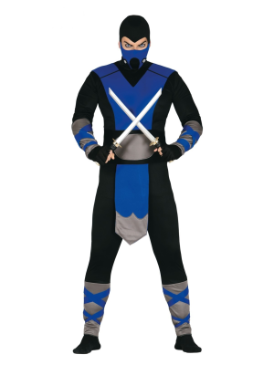 Disfraz de Ninja Azul - Disfraces de Chinos, Orientales, Ninjas y Geishas