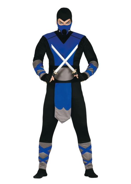 Disfraz de Ninja Azul - Disfraces de Chinos, Orientales, Ninjas y Geishas