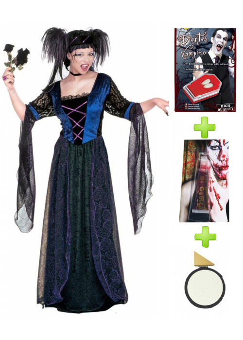 Vestit de Vampir Princesa Gòtic amb el conjunt de caràcters