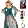 Disfraz de Vampiresa Verde con set de caracterizacion - Packs Disfraces Halloween