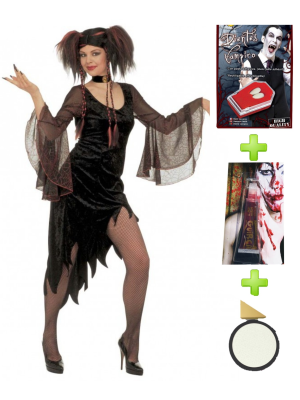 Costume de Vamp Maîtresse avec un ensemble de caractères