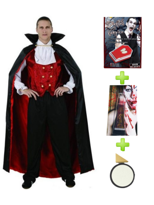 Disfraz de Vampiro con set cacterizacion - Packs Disfraces Halloween