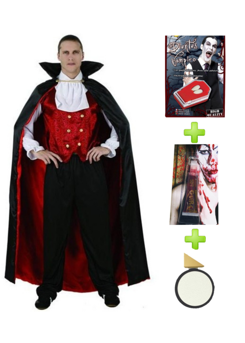 Disfraz de Vampiro con set cacterizacion - Packs Disfraces Halloween