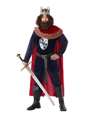 Disfraz de Rey Medieval Azul Hombre - Disfraces Medievales - Disfraces de Reinos del Tronos Adulto
