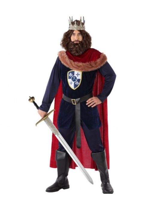 Disfraz de Rey Medieval Azul Hombre - Disfraces Medievales - Disfraces de Reinos del Tronos Adulto