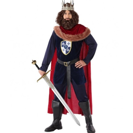 Disfraz de Rey Medieval Azul Hombre - Disfraces Medievales - Disfraces de Reinos del Tronos Adulto
