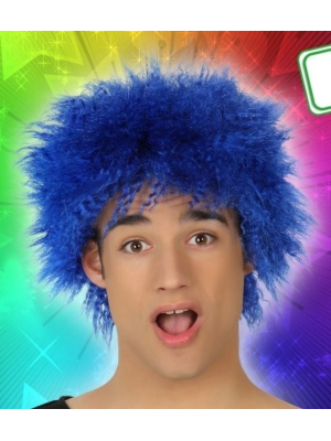 Perruque Bleu Échevelé