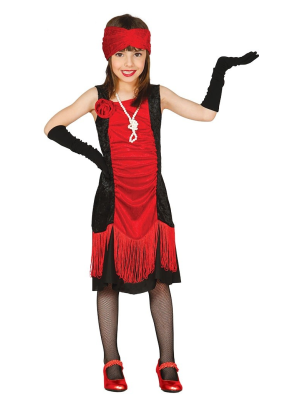 Vestit de Charleston Vermell i Negre Nen