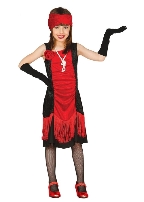 Vestit de Charleston Vermell i Negre Nen