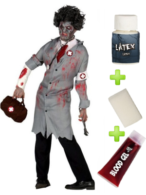 Vestit com un Metge de Zombis amb un conjunt de caràcters