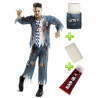 Disfraz de Colegial Azul Zombie con set de Caracterizacion - Packs Disfraces Halloween Adulto